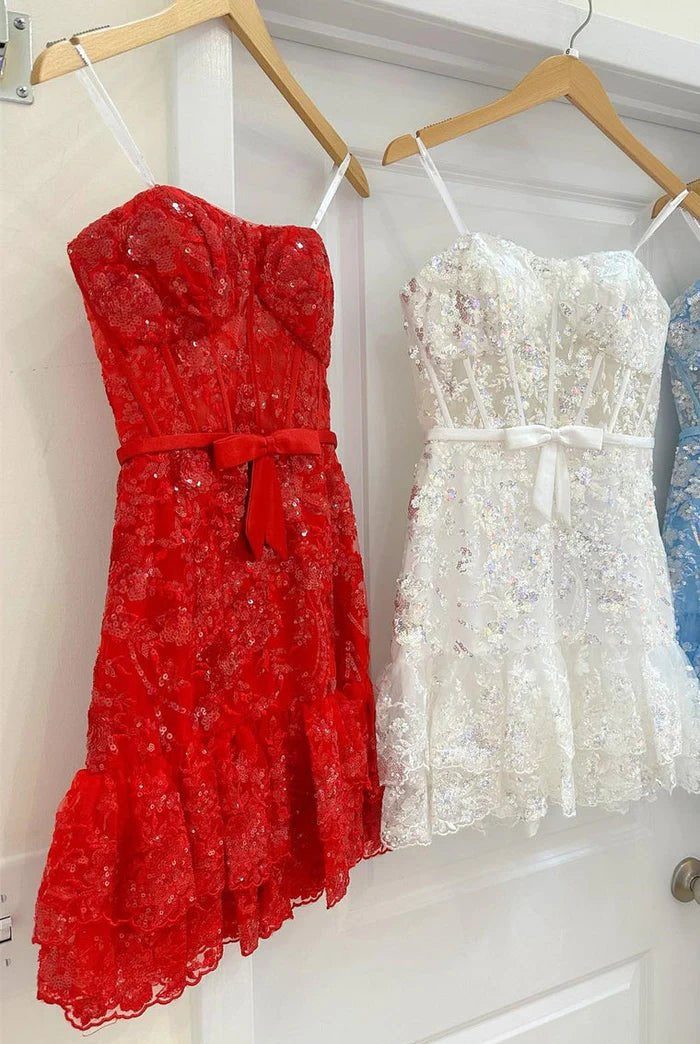 Isolde |Short Sheath Strapless Corset Homecoming Dress