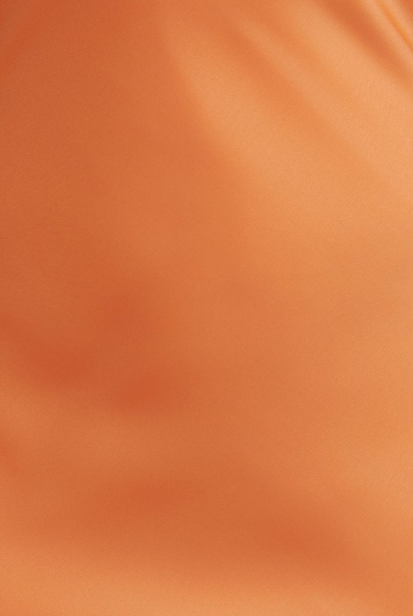 Cybelle | Orange - Strapless Satin Sheath Short Homecoming Dress