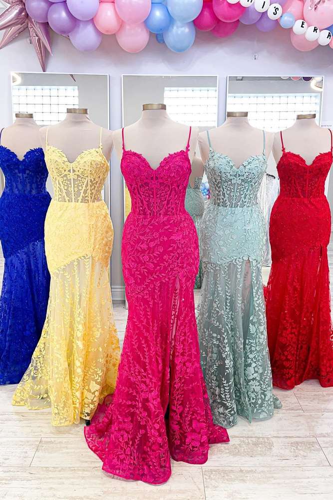 Pink Lace Patched Lace-up Mermaid Bandage Dress main image 1