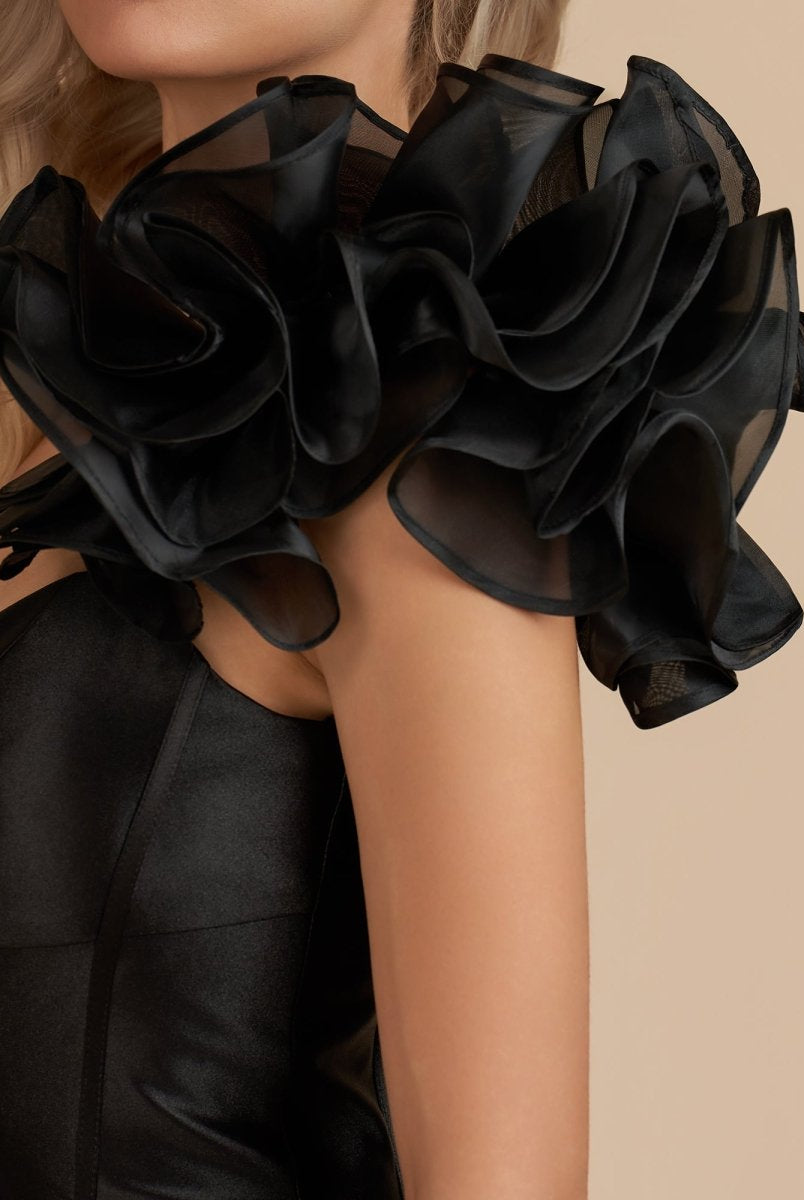 Earla | Black - Bodycon One Shoulder Ruched Corset Short Homecoming Dresses