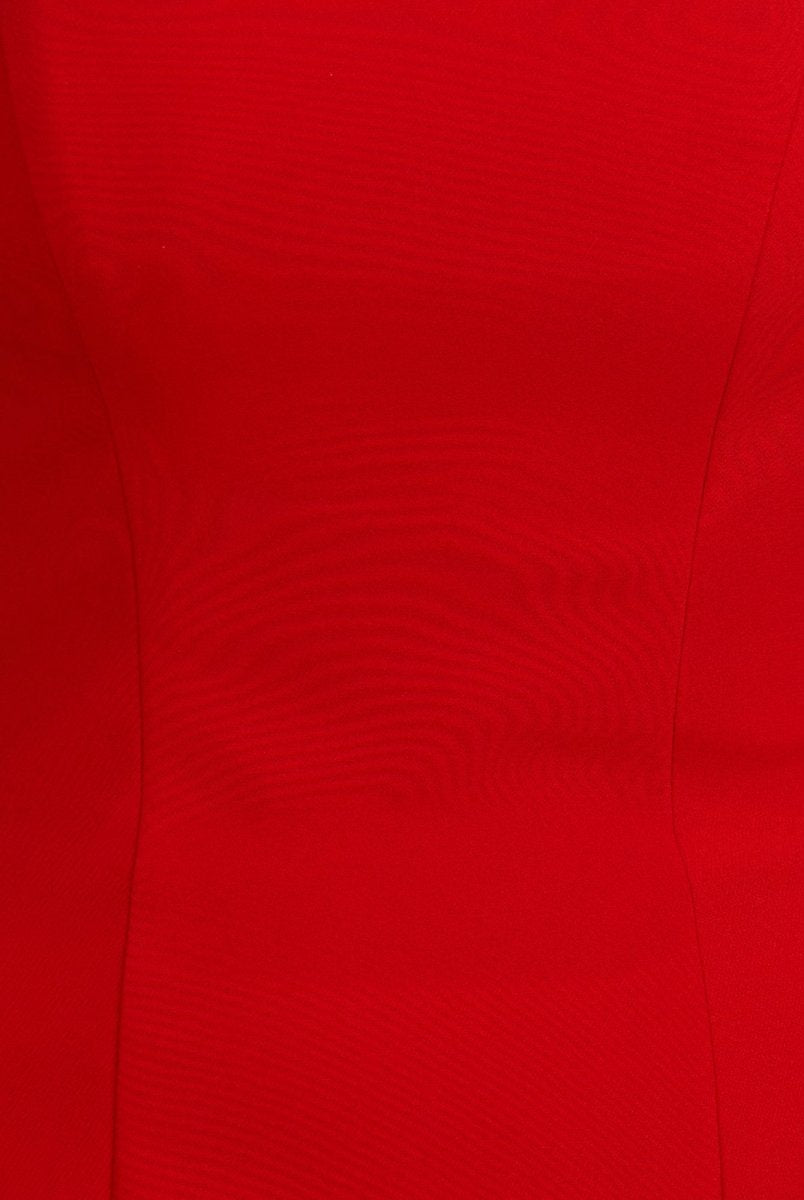 Edna | Red - A-Line Strapless Ruffles Short Homecoming Dresses