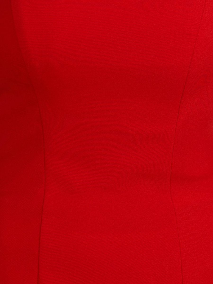 Edna | Red - A-Line Strapless Ruffles Short Homecoming Dresses