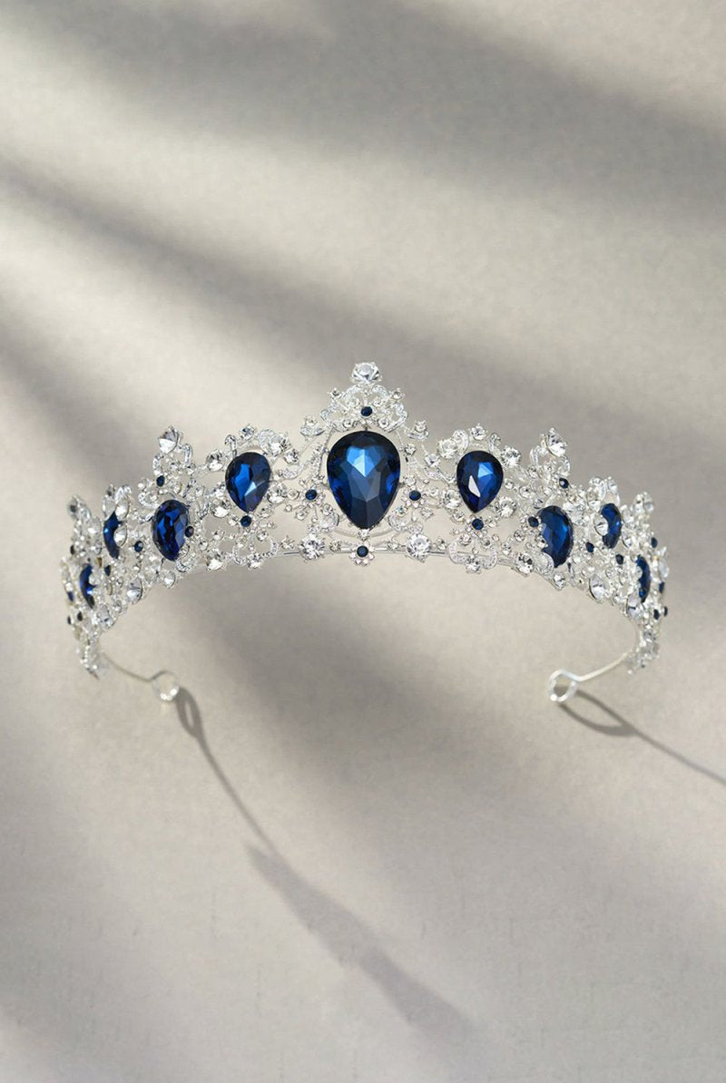 Eleanor Navy Blue Crystal Tiara - KissProm