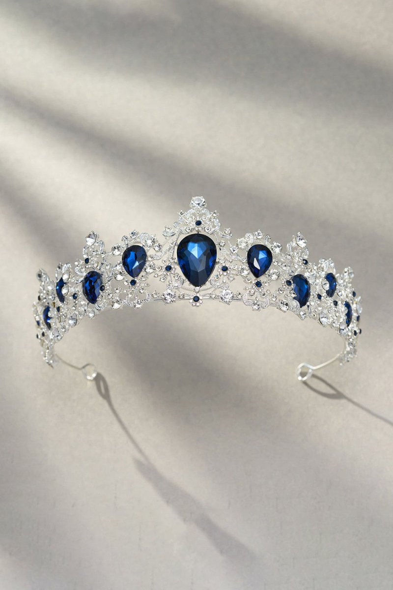 Eleanor Navy Blue Crystal Tiara - KissProm