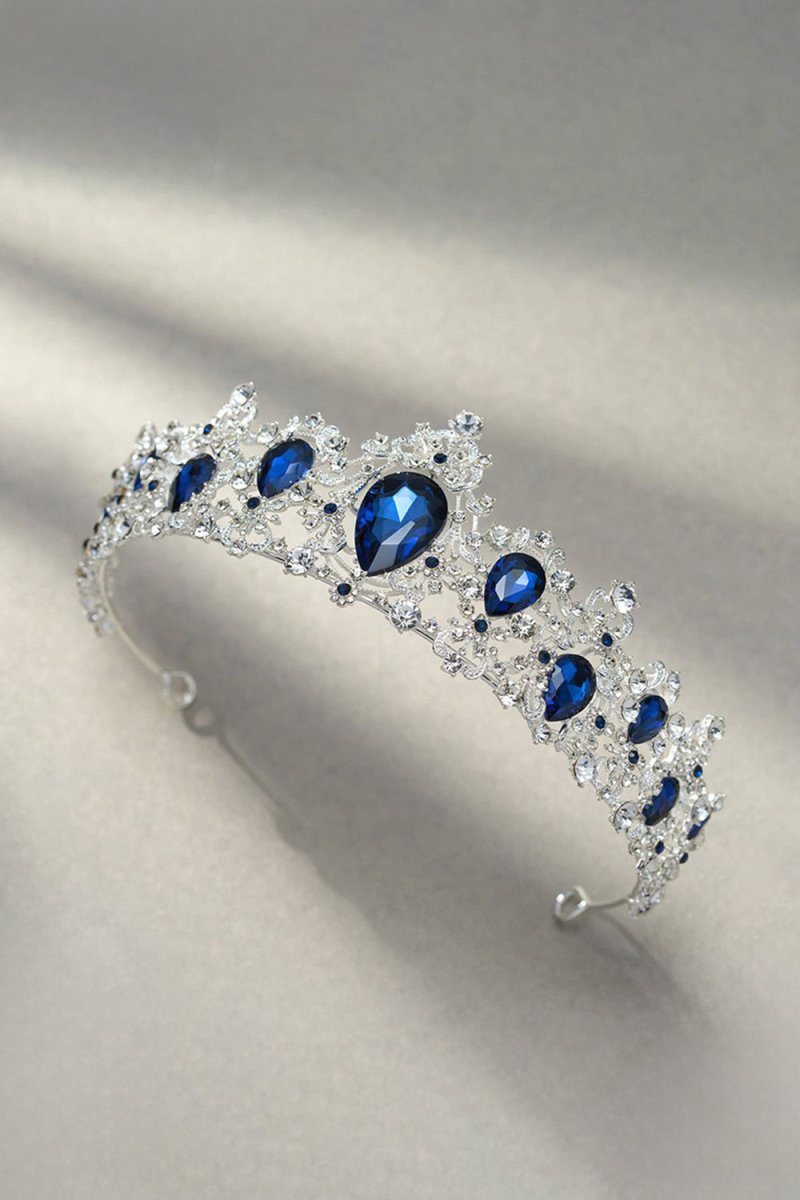 Eleanor Navy Blue Crystal Tiara - KissProm