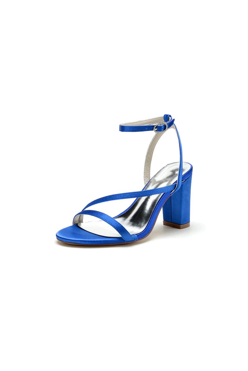 Elegant Block Heel Strappy Sandals with Ankle Strap