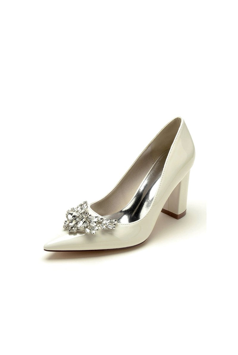 Ivory High Heels with Modern Design - KissProm