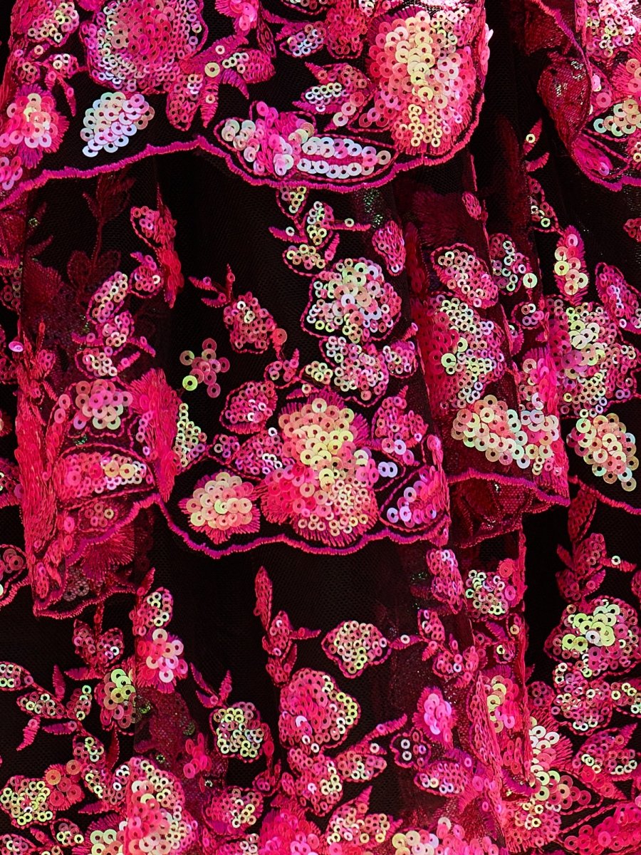 Everly | Black Pink - A-Line Sweetheart Tiered Short Homecoming Dress