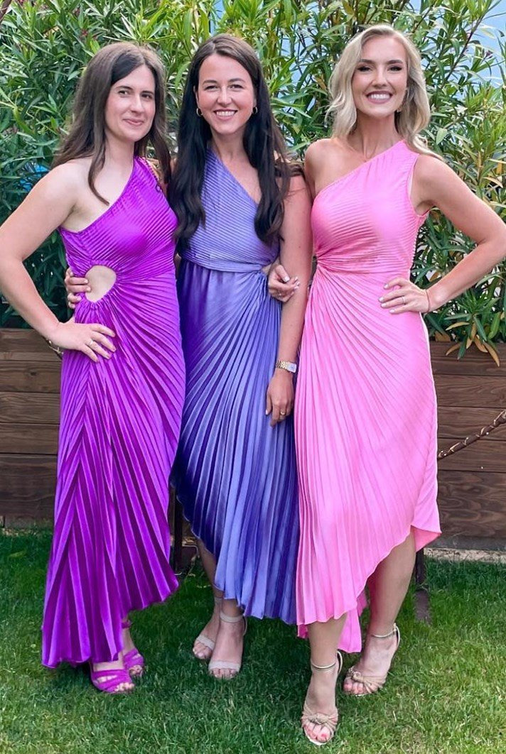 Evonne | One - Shoulder Cutout High - Low Bridesmaid Dress - KissProm