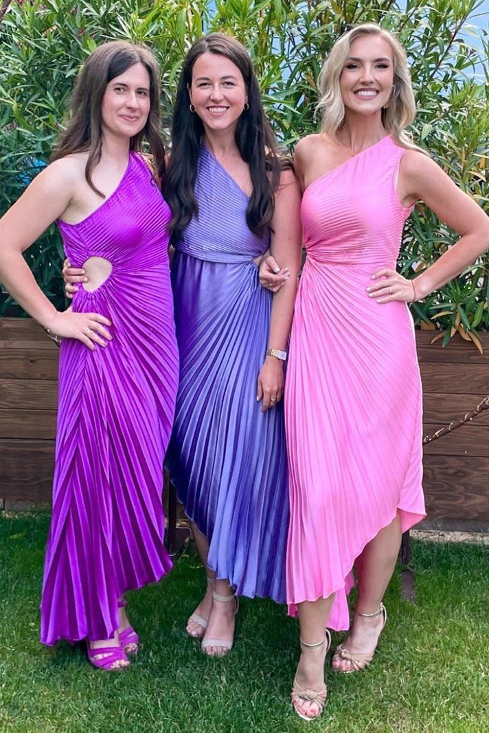 Evonne | One - Shoulder Cutout High - Low Bridesmaid Dress - KissProm