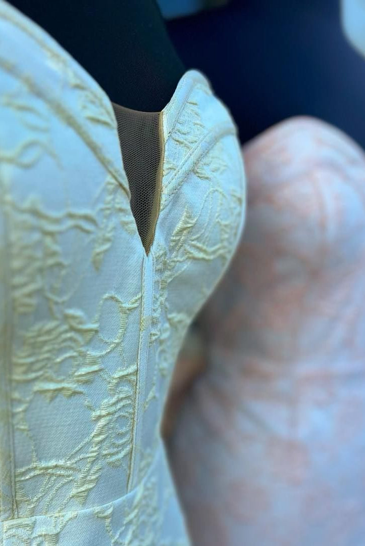 Finley | Strapless Floral Printed Mermaid Prom Dress With Split -KissProm