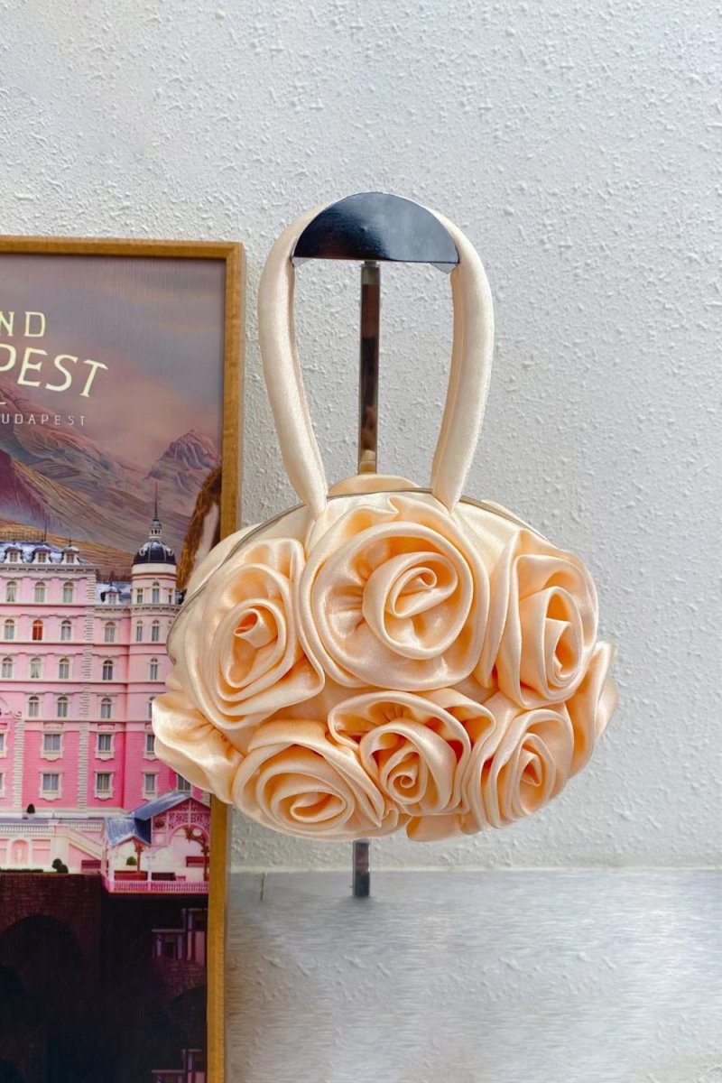 Francine Satin Flower Handbag - KissProm