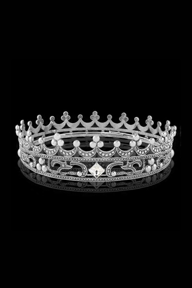 Full Crystal King Prom Tiara - KissProm