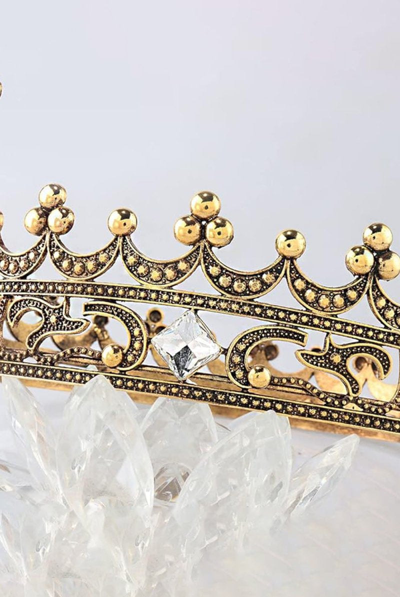 Full Crystal King Prom Tiara - KissProm