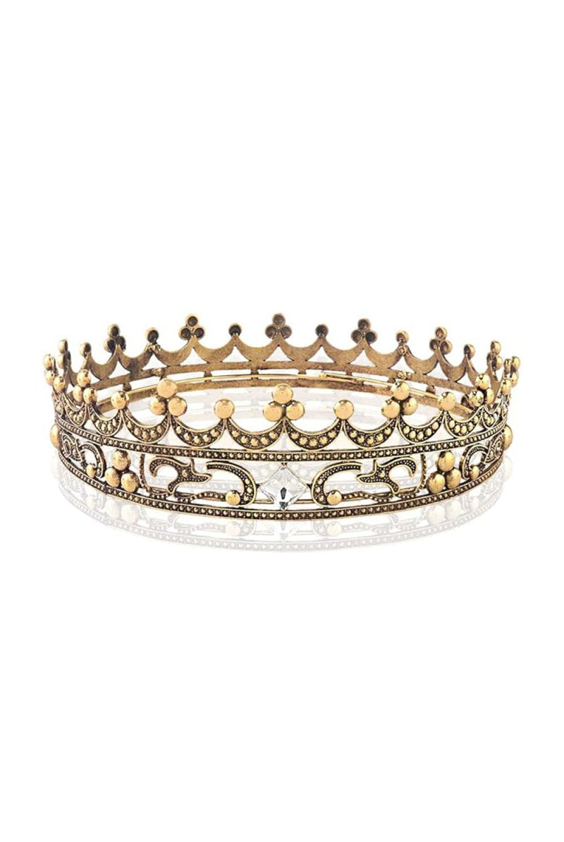 Full Crystal King Prom Tiara - KissProm