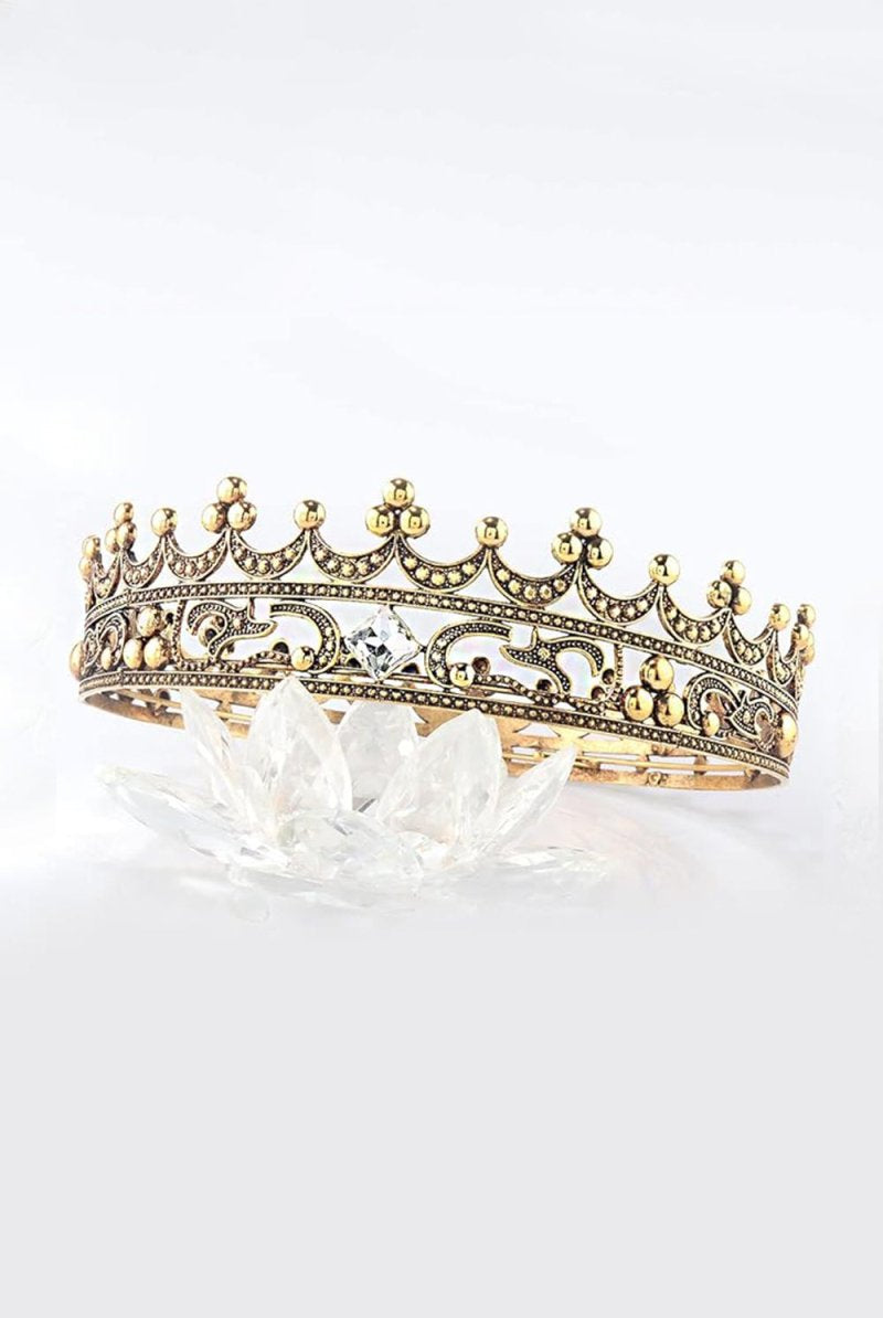Full Crystal King Prom Tiara - KissProm