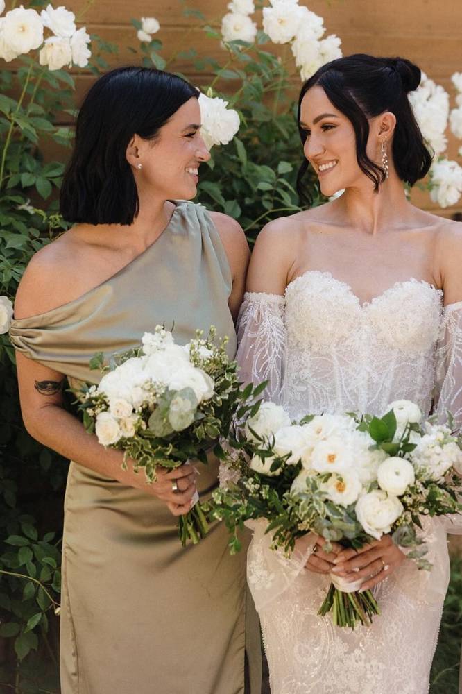 Mermaid Satin One Shoulder Bridesmaid Dress with Slit - KissProm