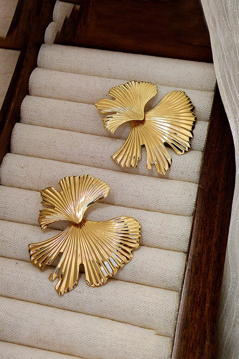 Ginkgo Leaf Flower Earrings - KissProm