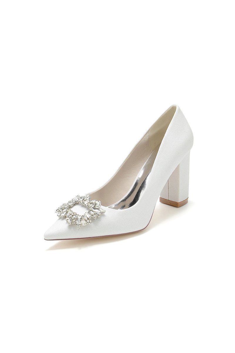 Gold Crystal Pumps with Rhinestone - KissProm