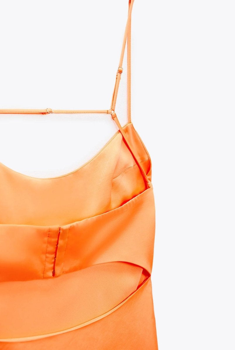 Glyniss | Orange - Straps A-line Short Cocktail Dress