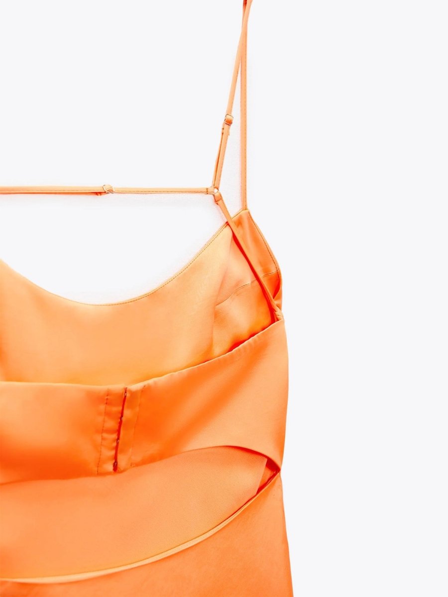 Glyniss | Orange - Straps A-line Short Cocktail Dress