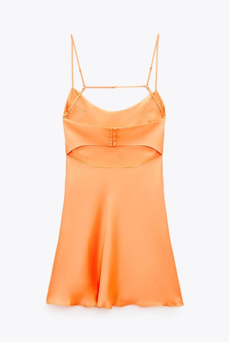Glyniss | Orange - Straps A-line Short Cocktail Dress