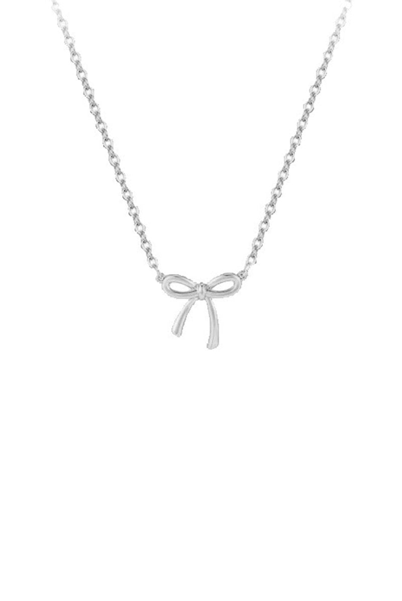 Gold Bow Pendant Necklace