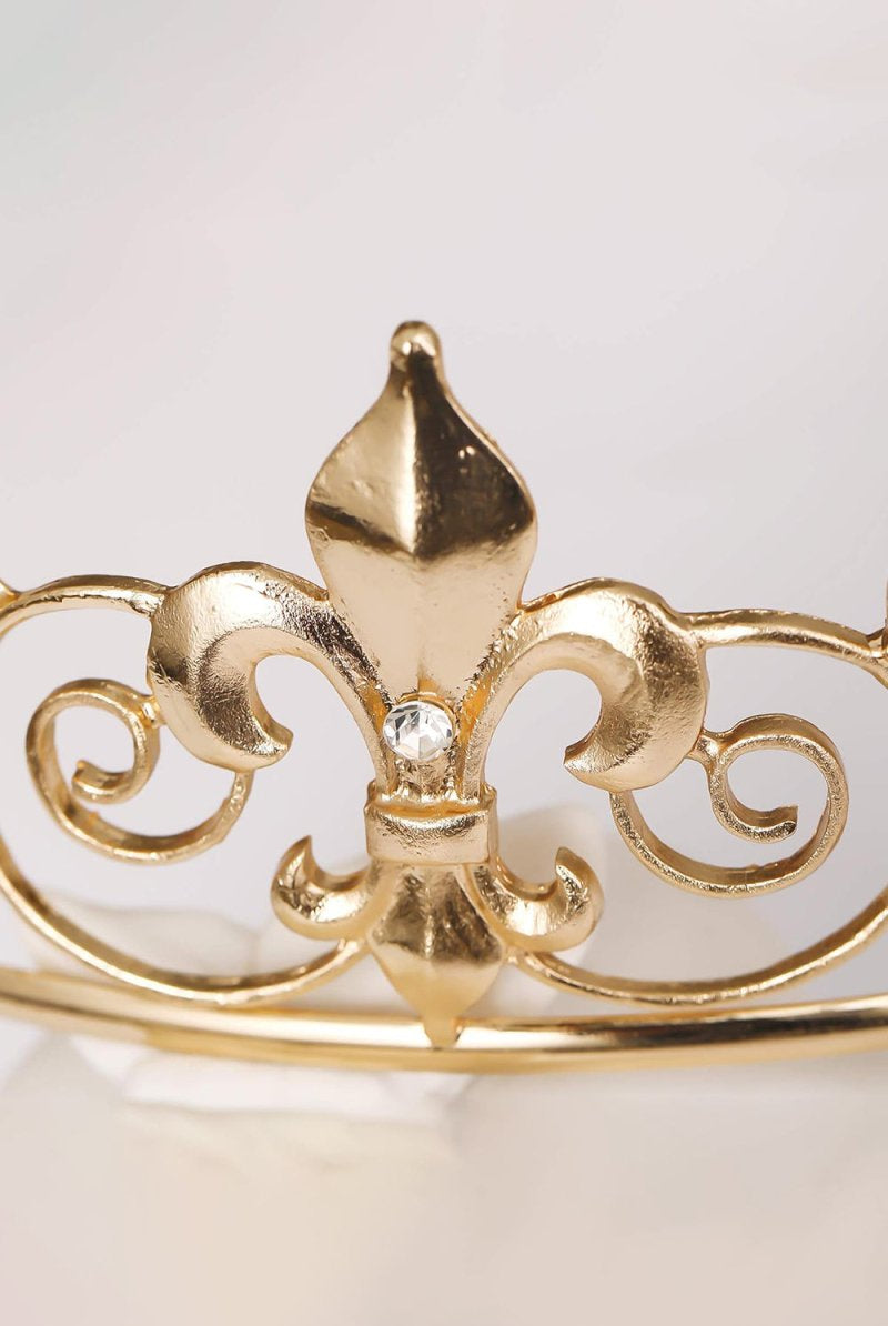 Gold Full Round King Crown - KissProm