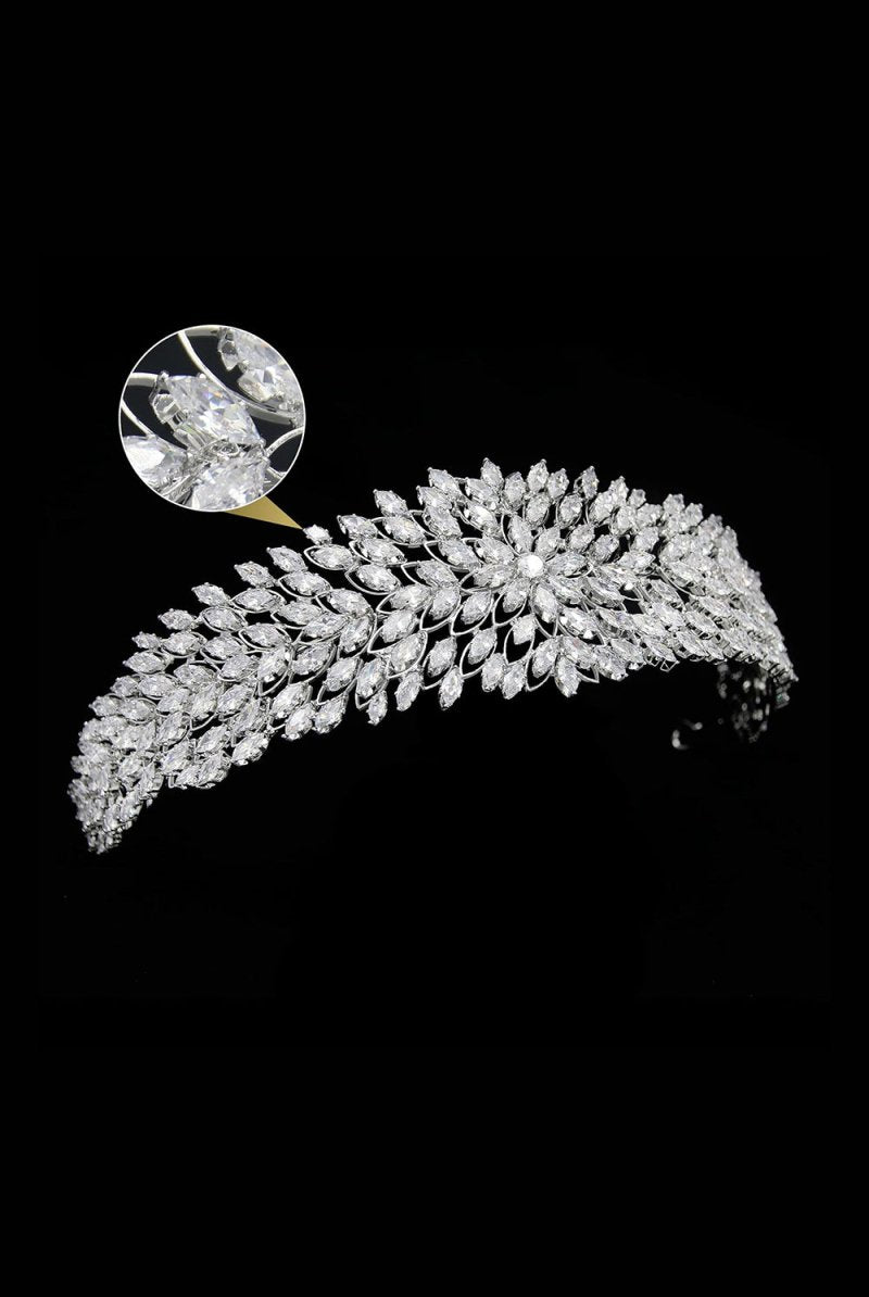 Gold Hair Pieces Crystal Crowns - KissProm