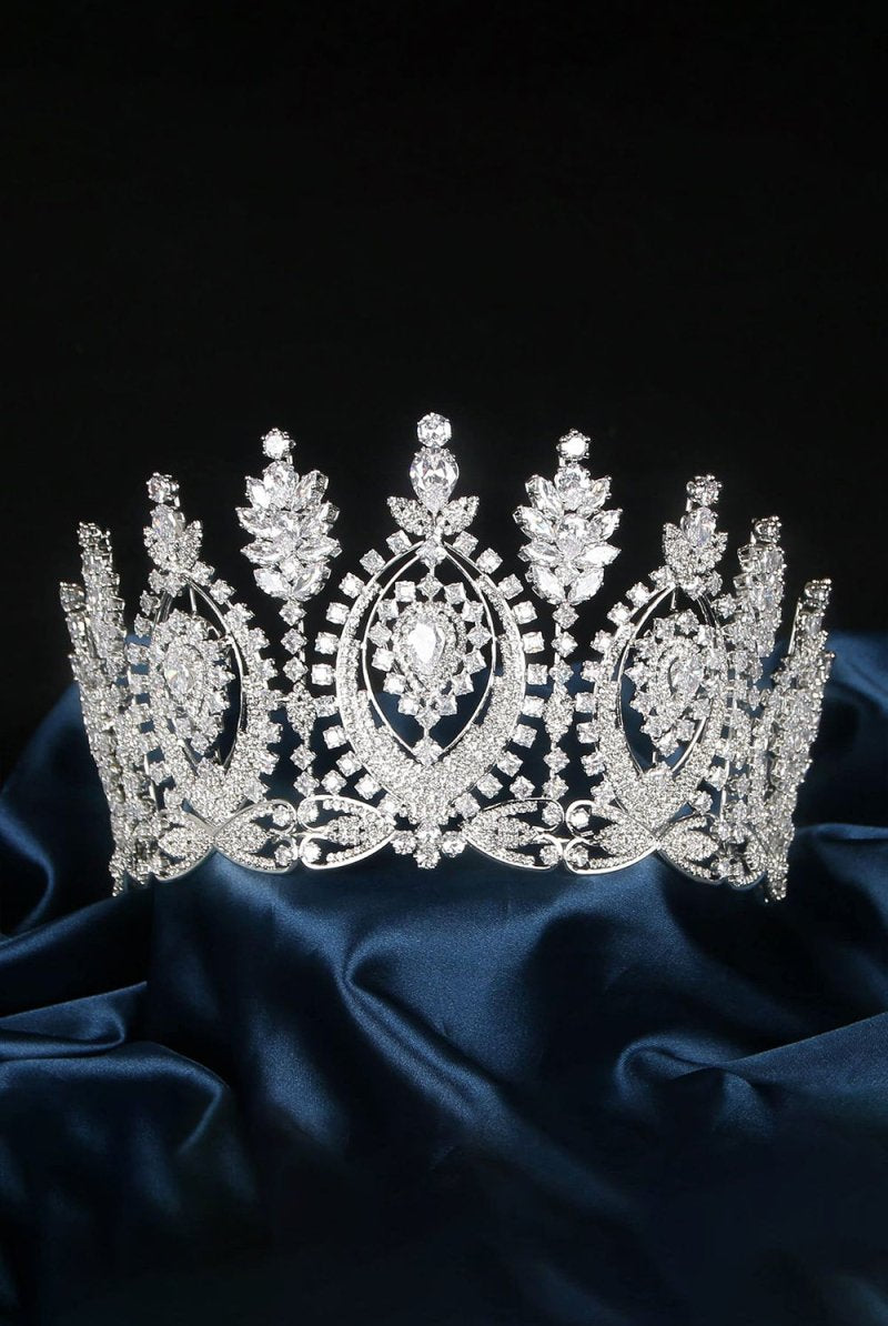 Gold Large Cubic Zirconia Crowns - KissProm