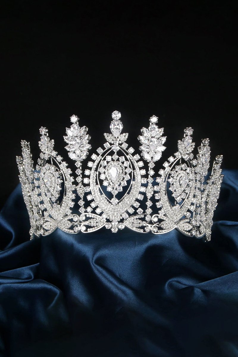 Gold Large Cubic Zirconia Crowns - KissProm