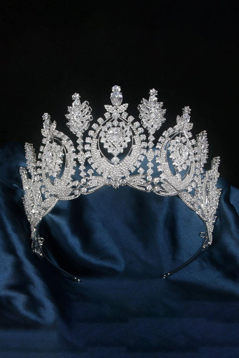 Gold Large Cubic Zirconia Crowns - KissProm