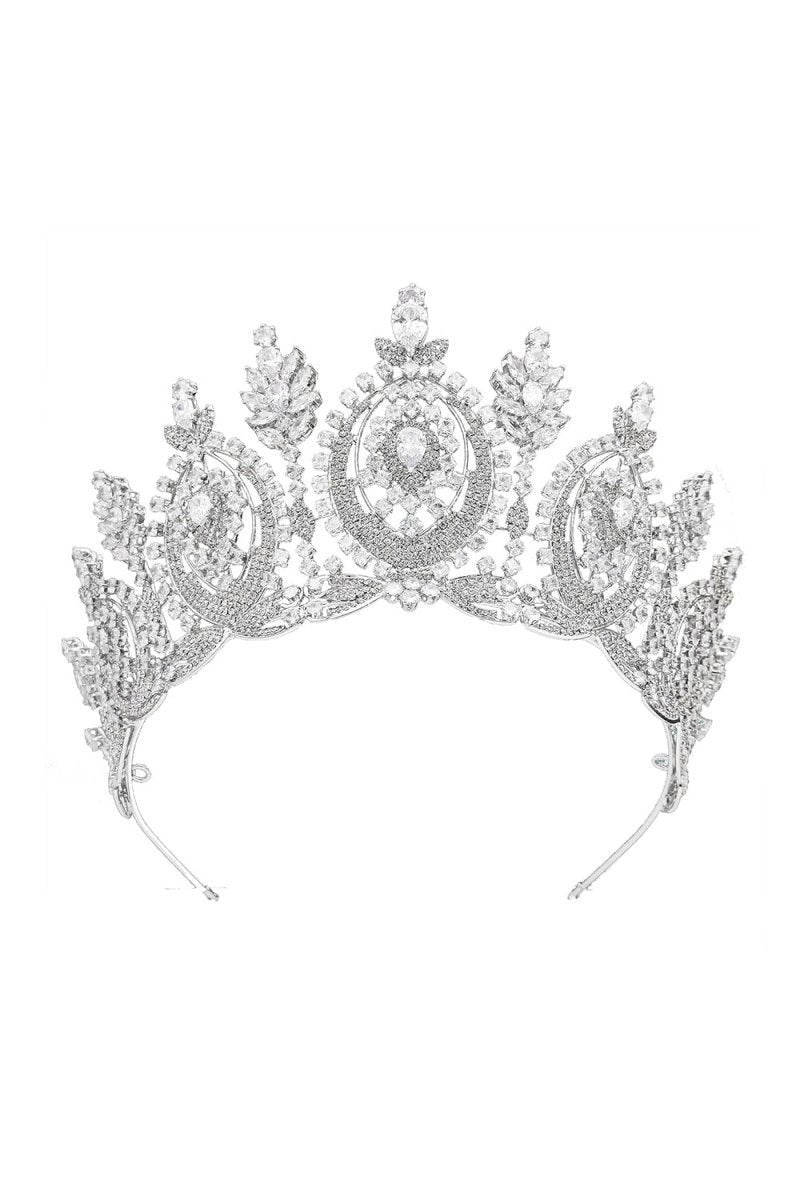 Gold Large Cubic Zirconia Crowns - KissProm