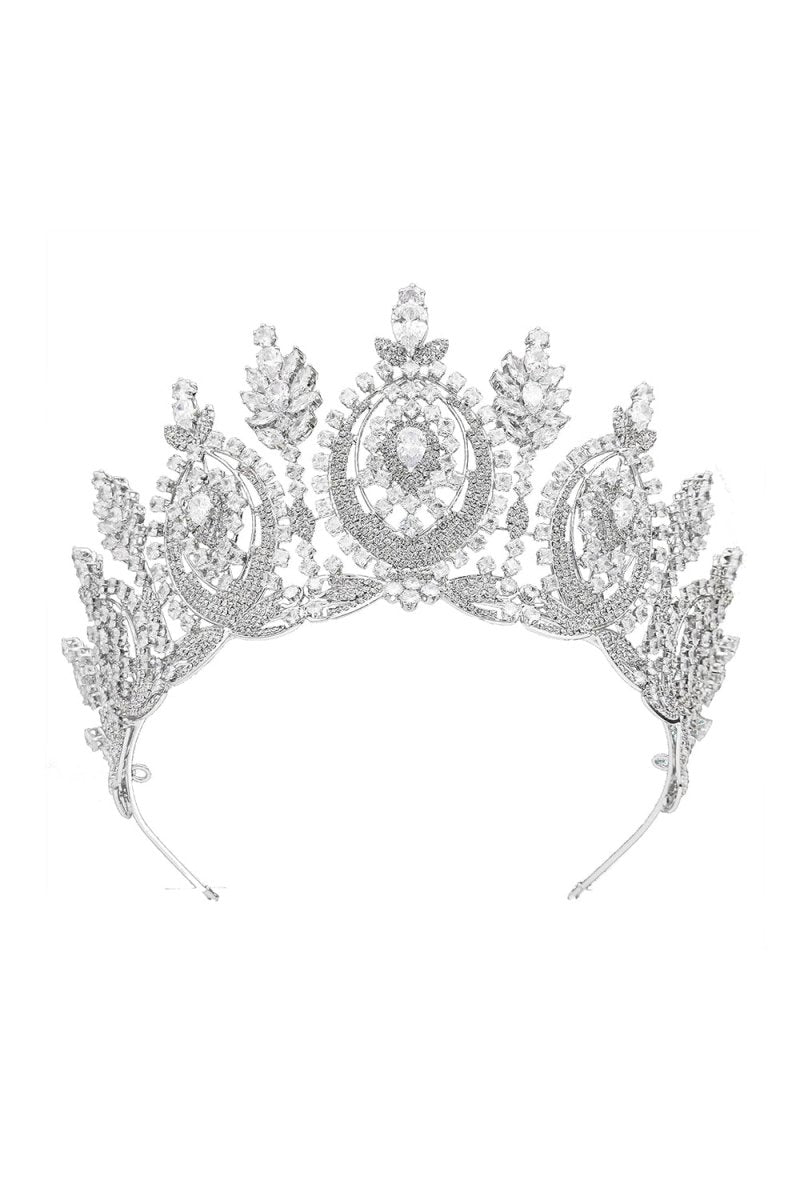 Gold Large Cubic Zirconia Crowns - KissProm