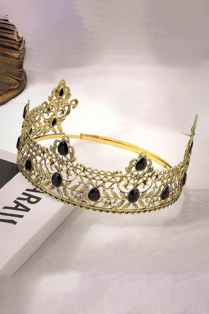 Gold Retro Baroque Crowns for Men - KissProm