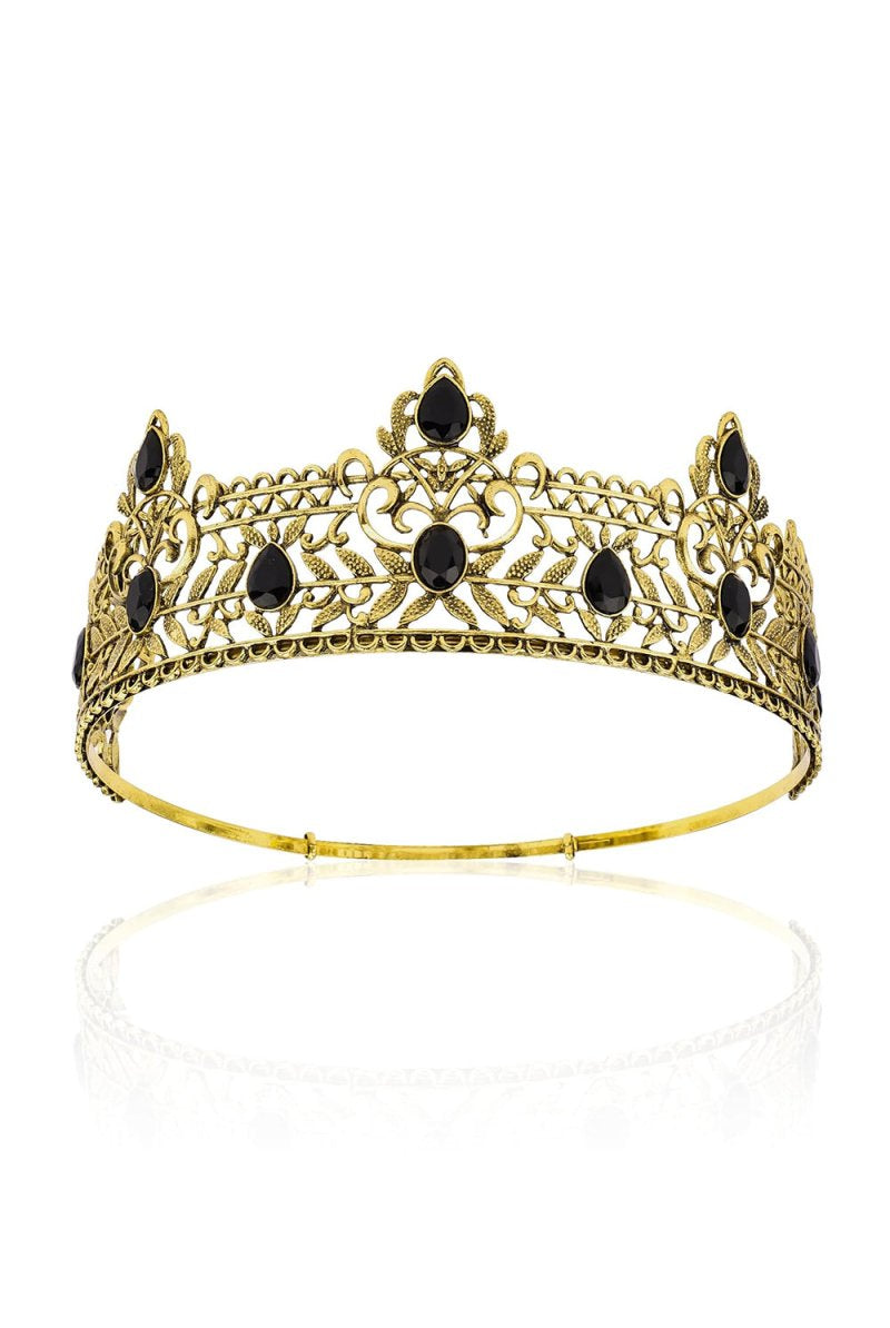 Gold Retro Baroque Crowns for Men - KissProm