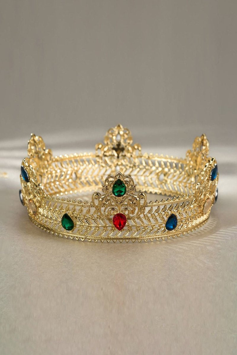 Gold Rheinstone King Crowns - KissProm