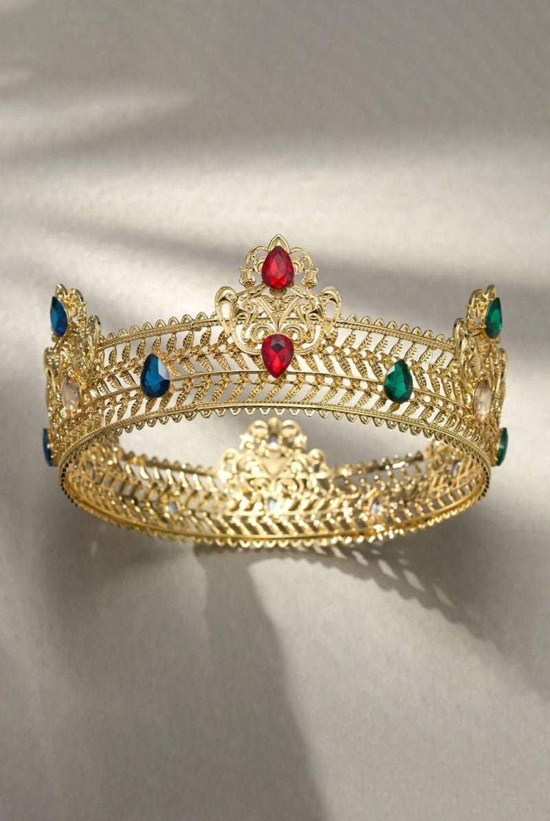 Gold Rheinstone King Crowns - KissProm