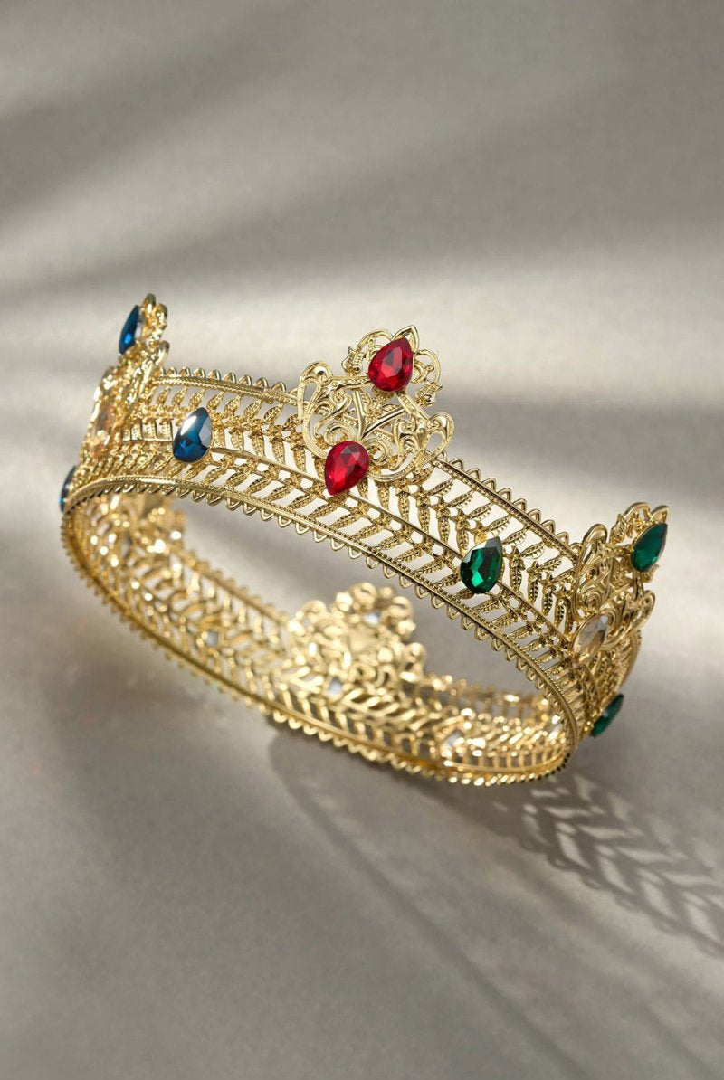 Gold Rheinstone King Crowns - KissProm