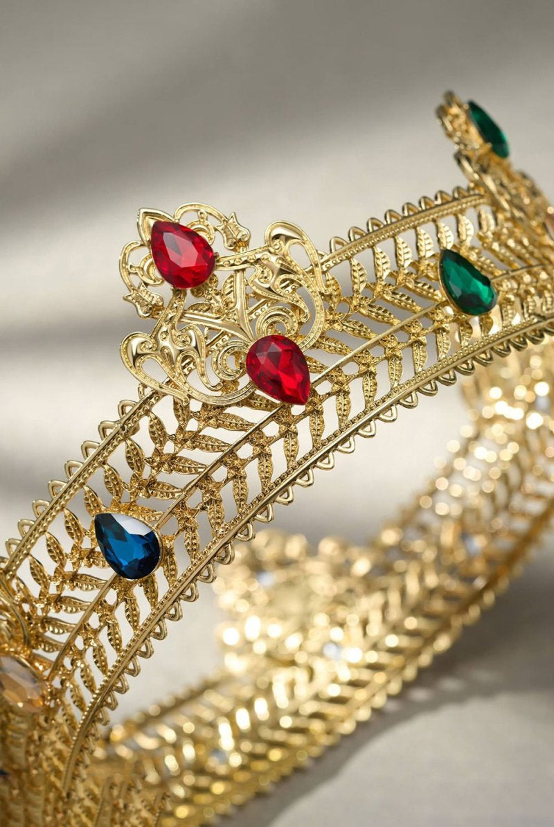 Gold Rheinstone King Crowns - KissProm