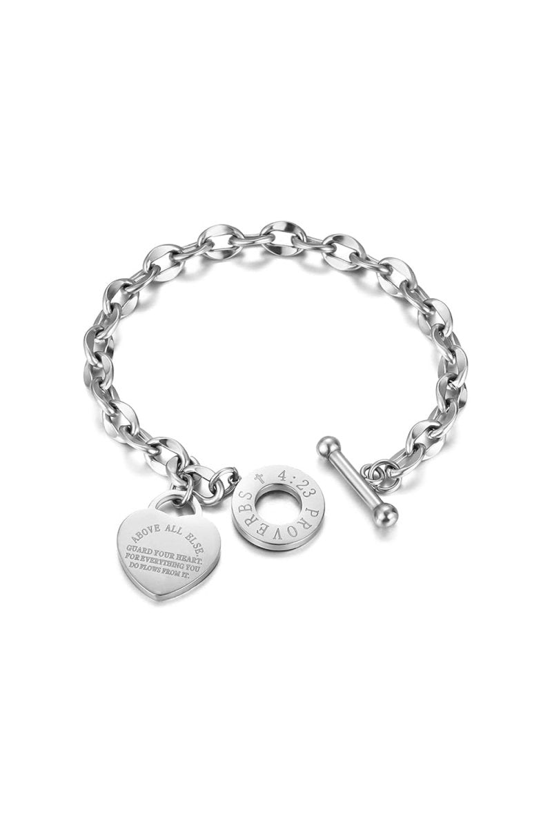 Gold Stainless Love Pendant Bracelets - KissProm