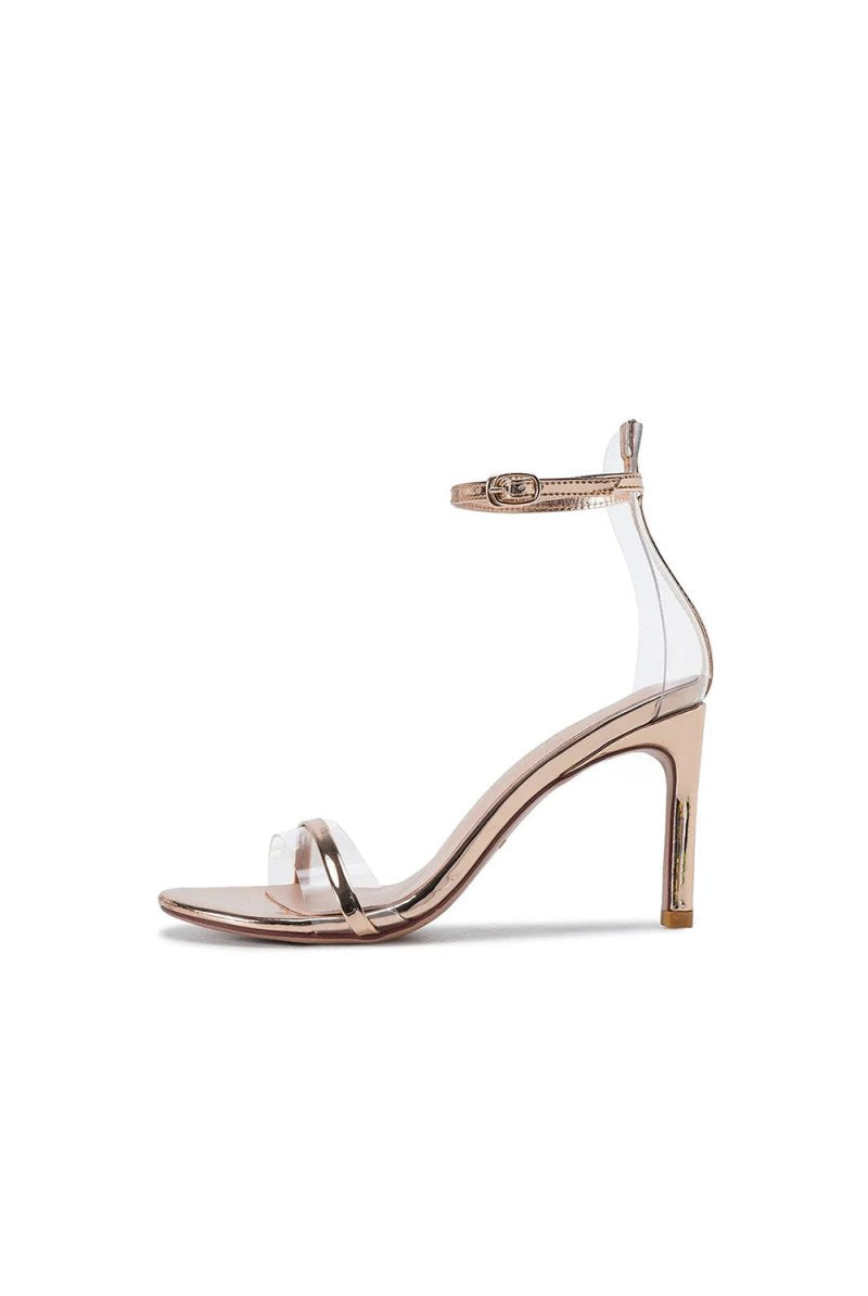 Golden Ankle Straps Prom Sandals - KissProm
