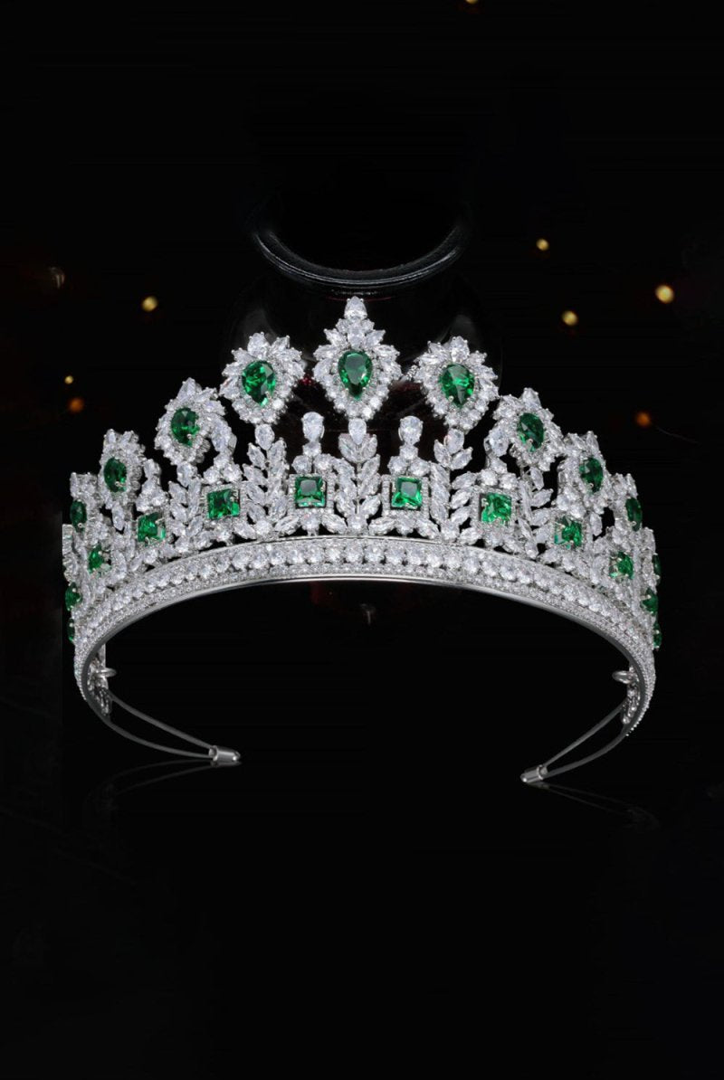 Green Zircon Princess Crown - KissProm