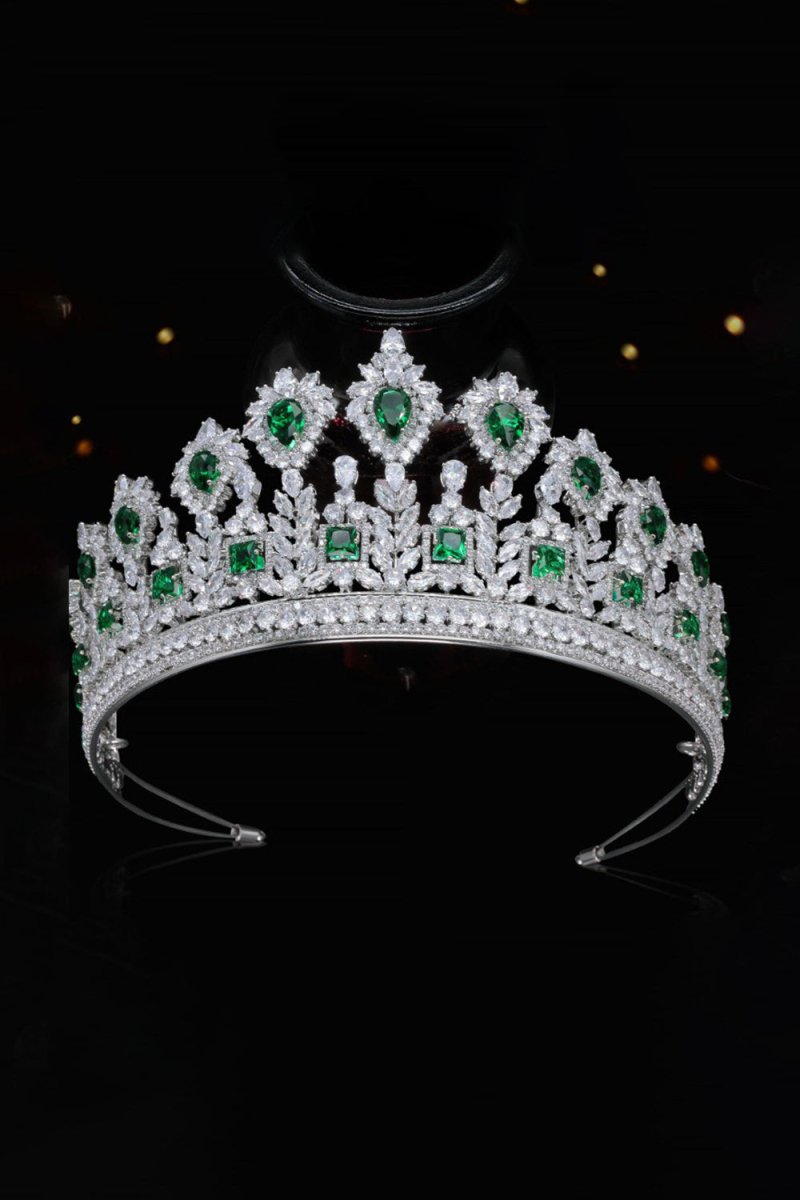 Green Zircon Princess Crown - KissProm