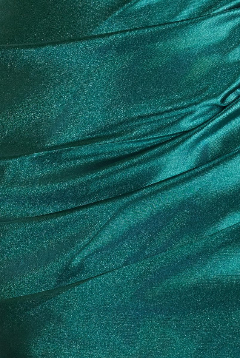 Hazel | Sheath Red One Shoulder Satin Tight Homecoming Dress - KissProm