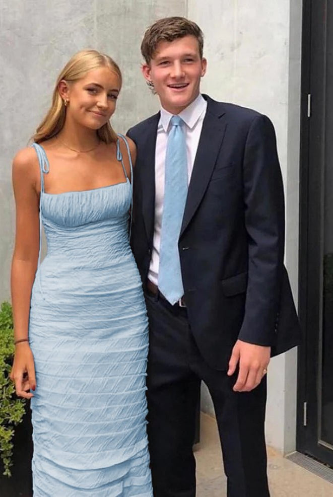 Henry | Mermaid Spaghetti Straps Floor Length Sleeveless Pink Prom Dress - KissProm