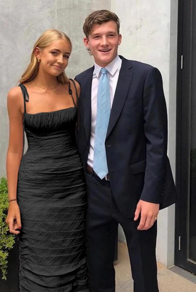 Henry | Mermaid Spaghetti Straps Floor Length Sleeveless Pink Prom Dress - KissProm