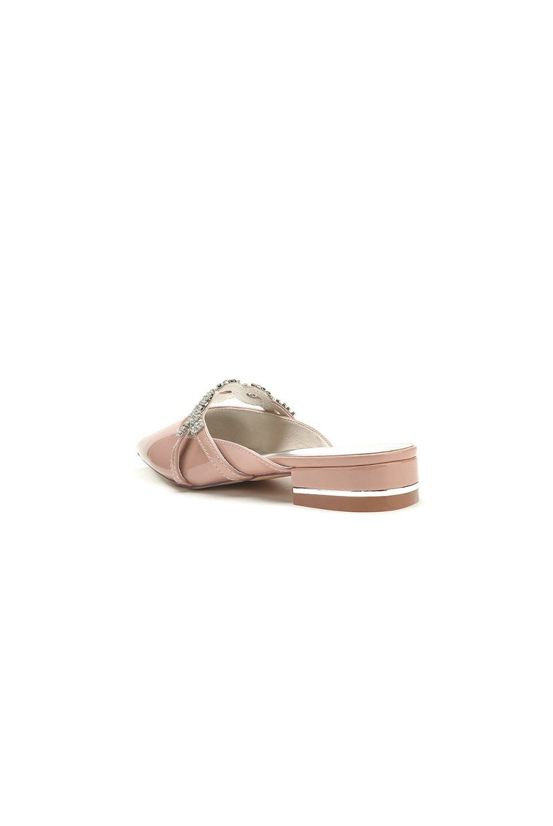 High Heels Nude Pink with Silver Embellishments - KissProm