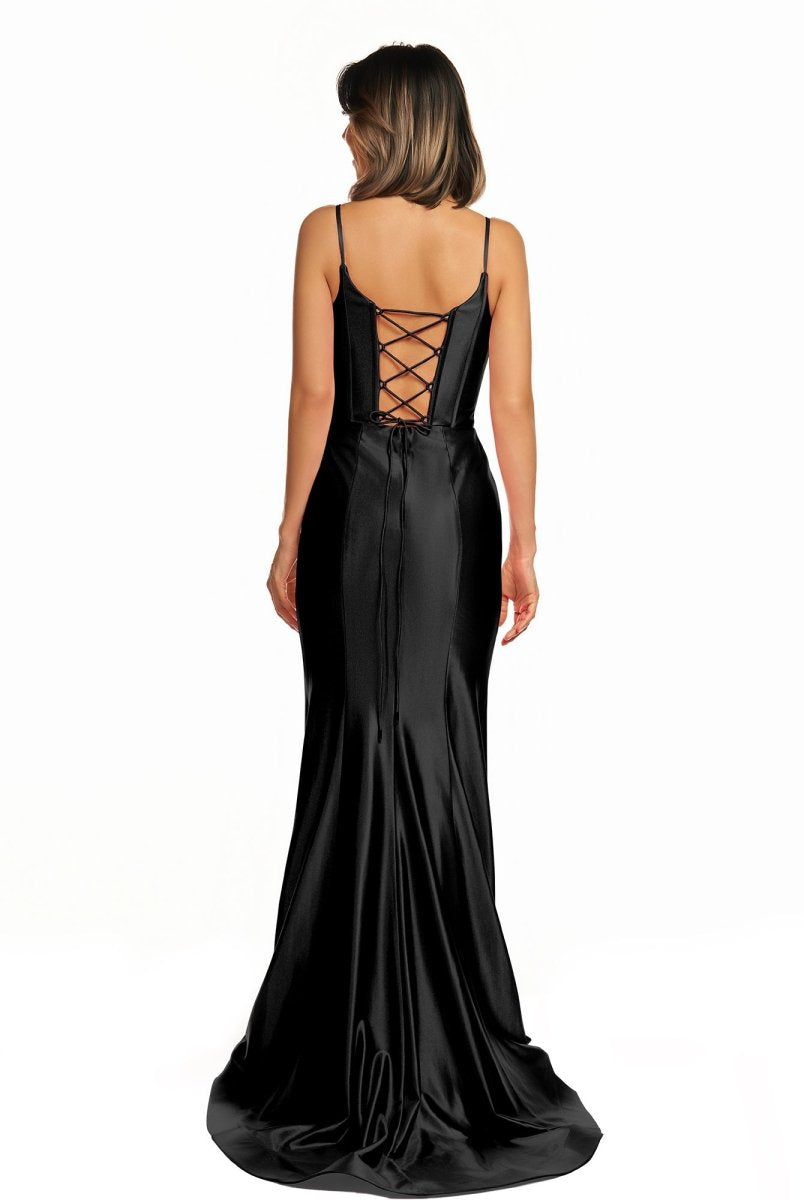 Nancy | Hot Pink Satin Simple Mermaid Prom Dress