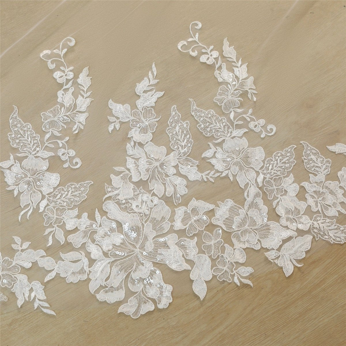 Vintage Lace Trim Transparent Wedding Veil Bridal Veil - KissProm